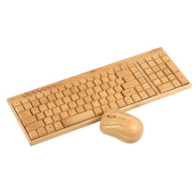 2.4G Wireless Bamboo PC Keyboard and Mouse Combo | Handcrafted Natural Wood