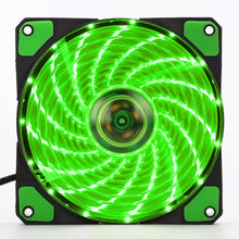 120mm Ultra Silent PC Case Fan | 15 LED's, 12V With Quiet Rubber Molex Connector