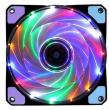 120mm Ultra Silent PC Case Fan | 15 LED's, 12V With Quiet Rubber Molex Connector