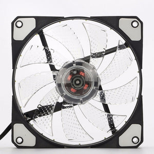 120mm Ultra Silent PC Case Fan | 15 LED's, 12V With Quiet Rubber Molex Connector