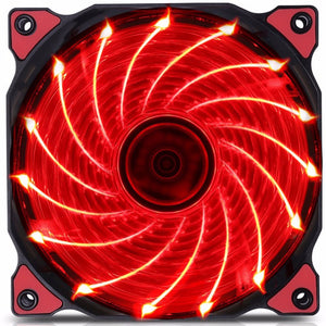 120mm Ultra Silent PC Case Fan | 15 LED's, 12V With Quiet Rubber Molex Connector