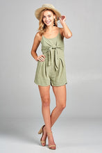 Women's Front Tie Tank Romper with Open back - Tech Haul
