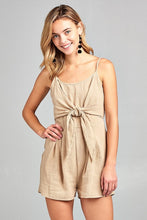 Women's Front Tie Tank Romper with Open back - Tech Haul