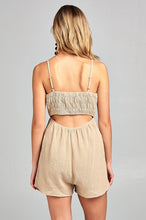 Women's Front Tie Tank Romper with Open back - Tech Haul