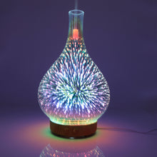 3D Firework Light & Glass Vase Essential Oil Diffuser