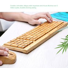 2.4G Wireless Bamboo PC Keyboard and Mouse Combo | Handcrafted Natural Wood