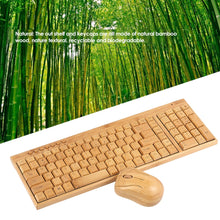 2.4G Wireless Bamboo PC Keyboard and Mouse Combo | Handcrafted Natural Wood