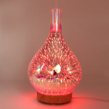 3D Firework Light & Glass Vase Essential Oil Diffuser