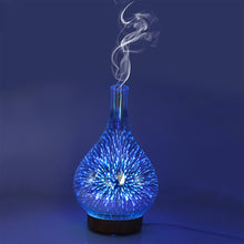 3D Firework Light & Glass Vase Essential Oil Diffuser