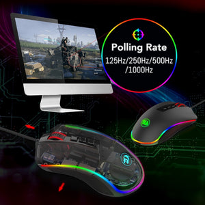 Redragon COBRA M711 Chroma 10000 DPI Wired Gaming Mouse | 16.8 Million RGB Color, Backlit 7 Programmable Buttons, Optical Tracking