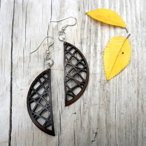 Crescent Wood Earrings - Tech Haul