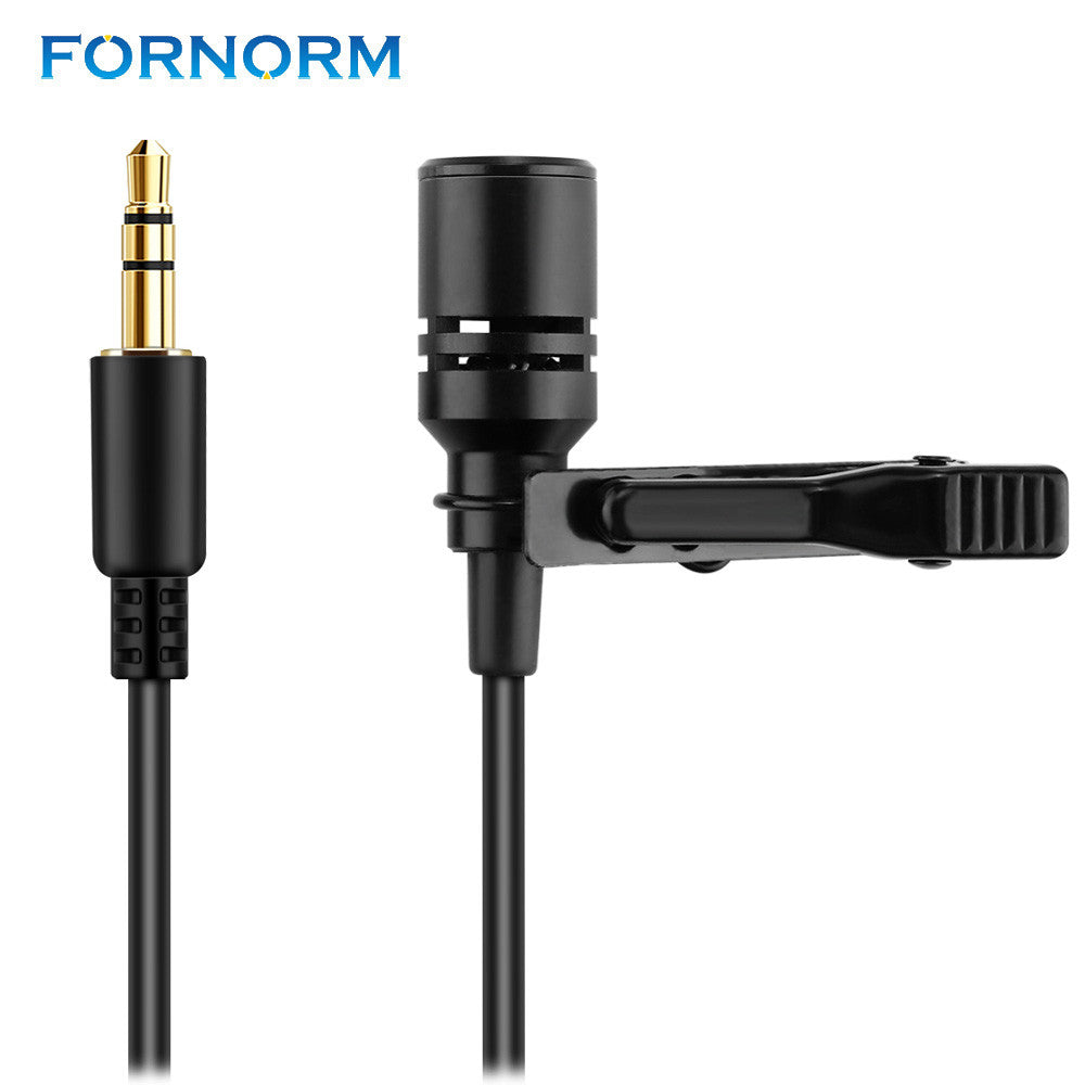 Fornorm Mini 3.5mm Plug Microphone With Lapel Clip