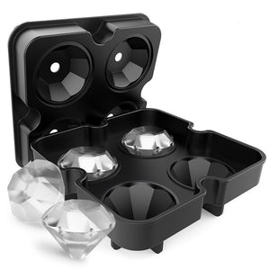 Diamond-Shaped Ice Cube Tray Silicone Easy Release - Tech Haul