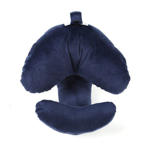 J-Pillow Head Chin and Neck Support with Carry Mesh Bag
